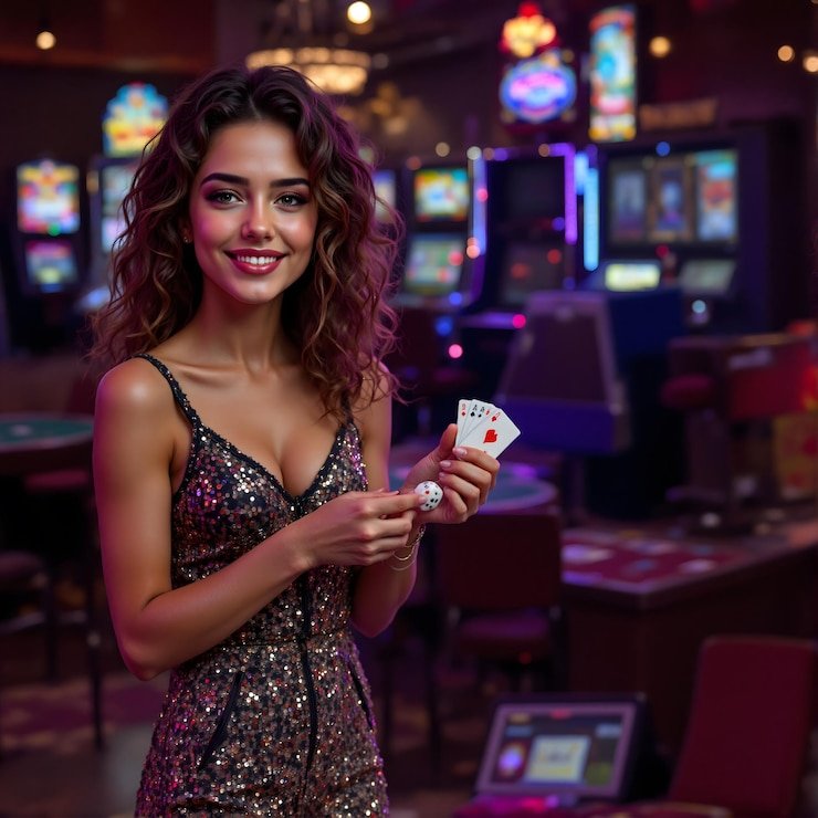 granat slot Galactic Gems multi-camera live-dealer studio with professional lighting and HD broadcast setup